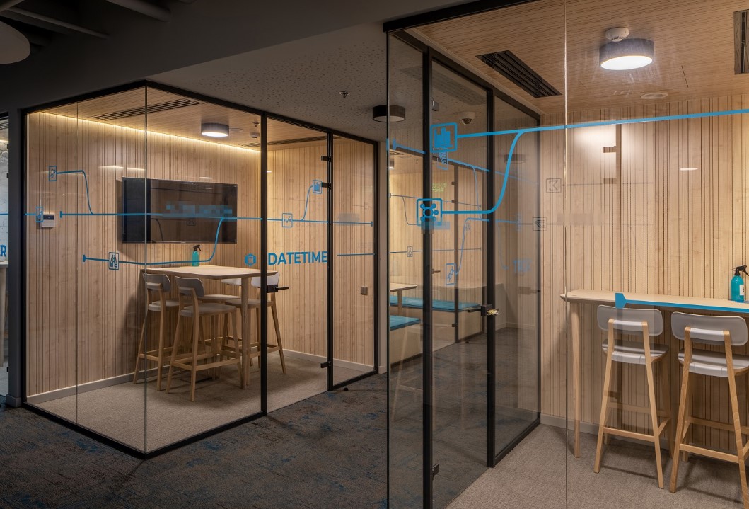 Modern office with acoustic treatment